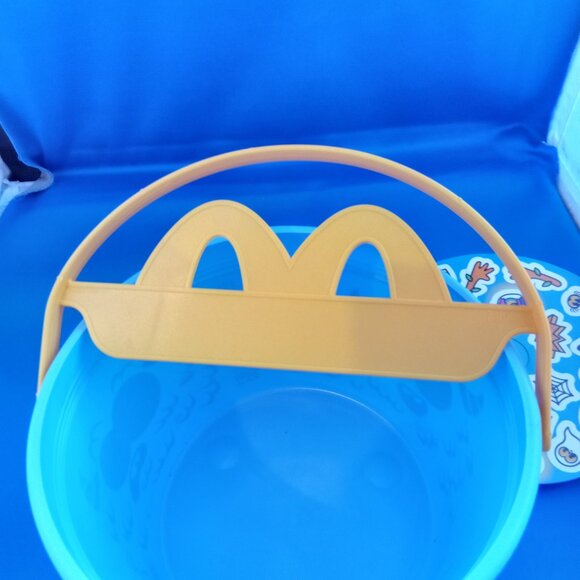 NEW! 2024 MCDONALD'S  HAPPY MEAL Blue MONSTER BOO BUCKET with STICKERS - Picture 4 of 6